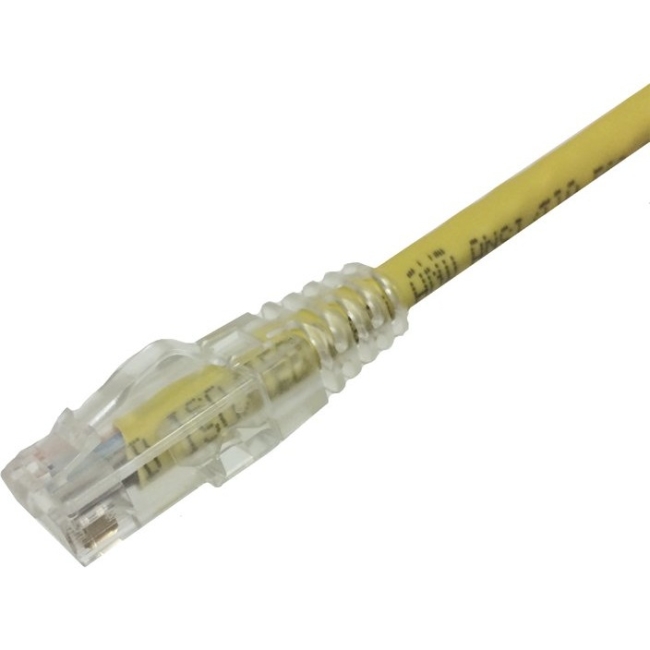 Weltron CAT6A Booted Patch Cord - 25FT YELLOW 90-C6AB-25YL