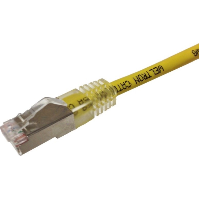 Weltron CAT6A STP Shielded Booted Patch Cable 90-C6ABS-25YL