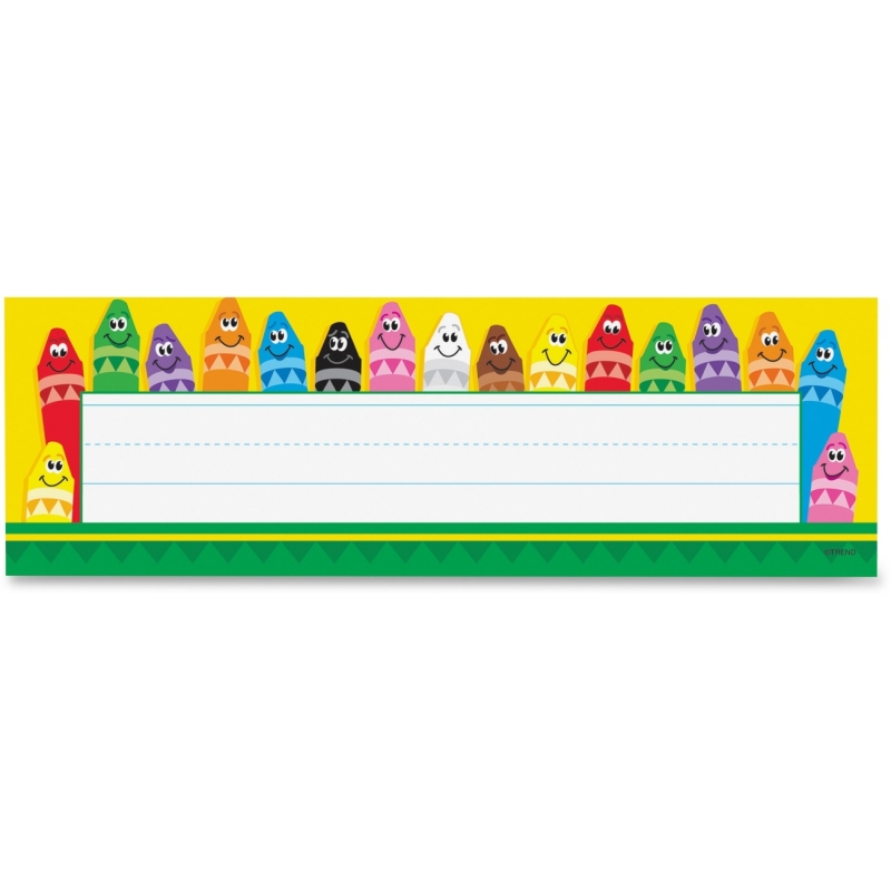 Trend Colorful Crayons Name Plates 69013