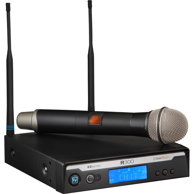 Electro-Voice Handheld System - PL22 Dynamic Microphone R300-HD-B R300-HD