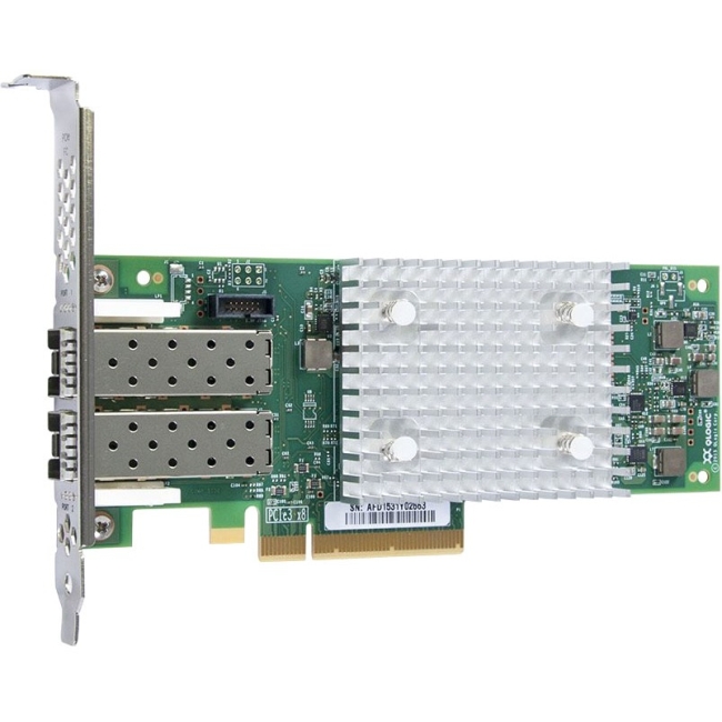 QLogic QLE2742 Dual-port Gen 6 Fibre Channel, Low Profile PCIe Card QLE2742-SR-CK