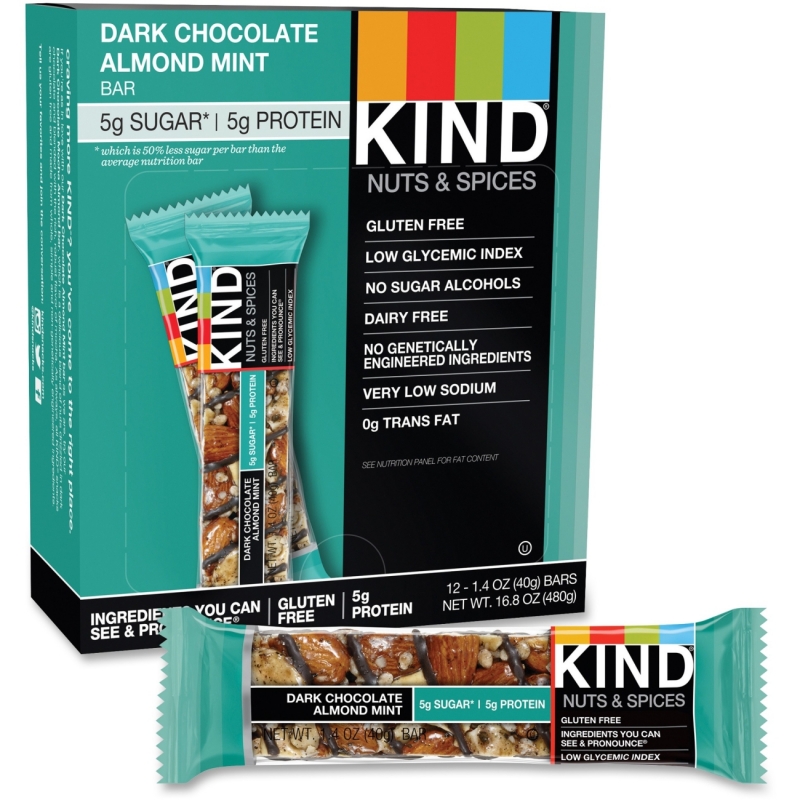 KIND Dark Chocolate Almond Mint Snack Bar 19988 KND19988