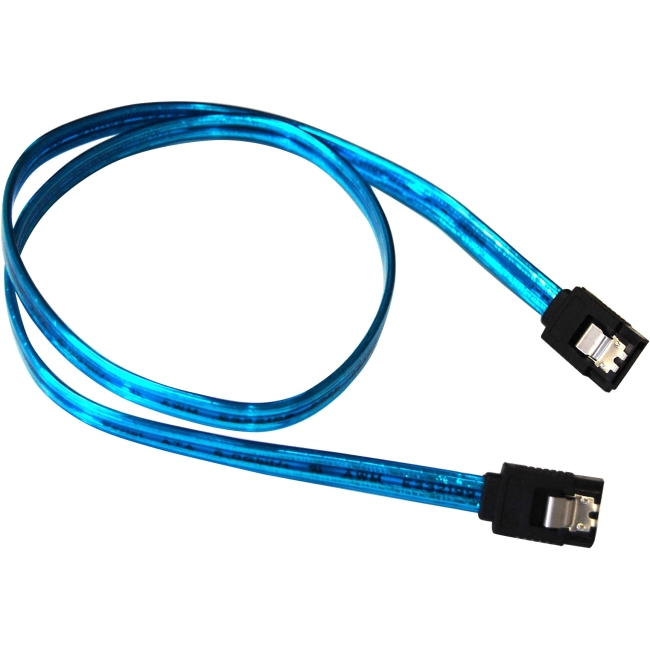 Bytecc UV Blue Serial ATA III 6Gbps Cable w/Locking Latch SATA-336UVB