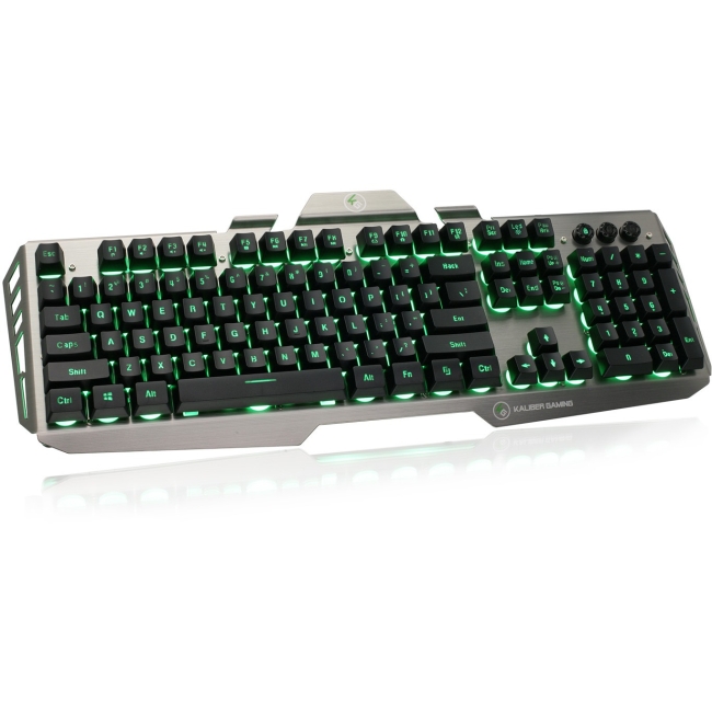 Iogear Kaliber Gaming HVER Aluminum Gaming Keyboard - Black/Gray GKB704L-BK