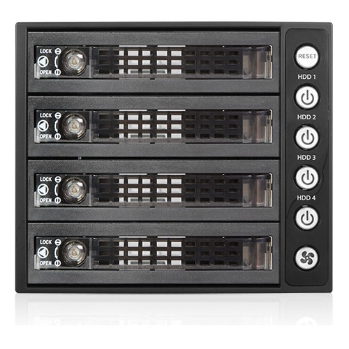 RAIDage 3x 5.25" to 4x 3.5" 2.5" SAS SATA 6 Gbps HDD SSD Hot-swap Rack with