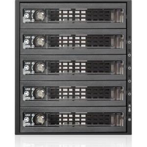 RAIDage 3x 5.25" to 5x 3.5" 2.5" SAS SATA 6 Gbps HDD SSD Hot-swap Rack with