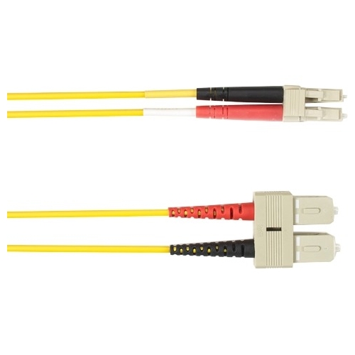 Black Box 1-m, SC-LC, Single-Mode, PVC, Yellow Fiber Optic Cable FOCMRSM-001M-SCLC-YL