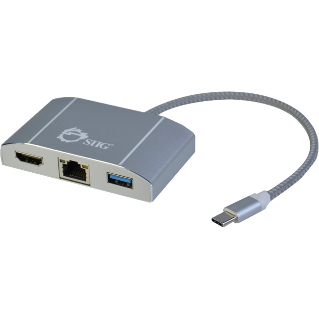 SIIG USB 3.1 Type-C LAN Hub with HDMI Adapter- 4K Ready JU-H30712-S1