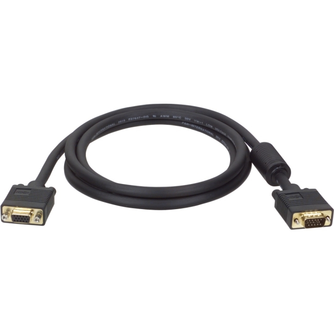 Tripp Lite VGA Coax High-Resolution Monitor Extension Cable with RGB Coax (HD15 M/F), 15 ft P500-015
