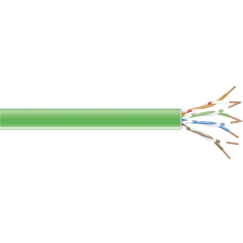 Black Box Connect Cat6 250 MHz Solid Bulk Cable - UTP, Plenum, Green, 1000-ft. C6-CMP-SLD-GN