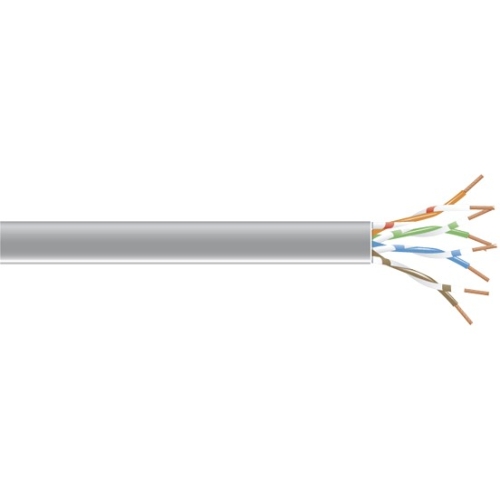 Black Box Connect Cat6 250 MHz Solid Bulk Cable - UTP, Plenum, Gray, 1000 ft. C6-CMP-SLD-GY