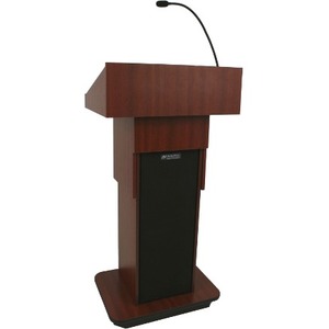 AmpliVox Executive Adjustable Column Non-sound Lectern W505A-WT W505A