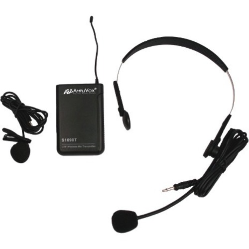AmpliVox Wireless 16 Channel UHF Lapel & Headset Mic Replacement Kit S1693