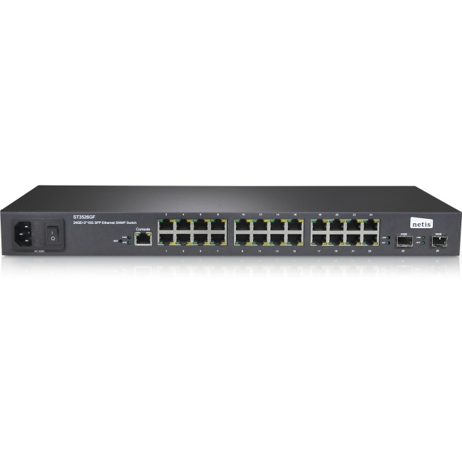Netis 24GE+2*10G SFP Ethernet SNMP Switch ST3526GF