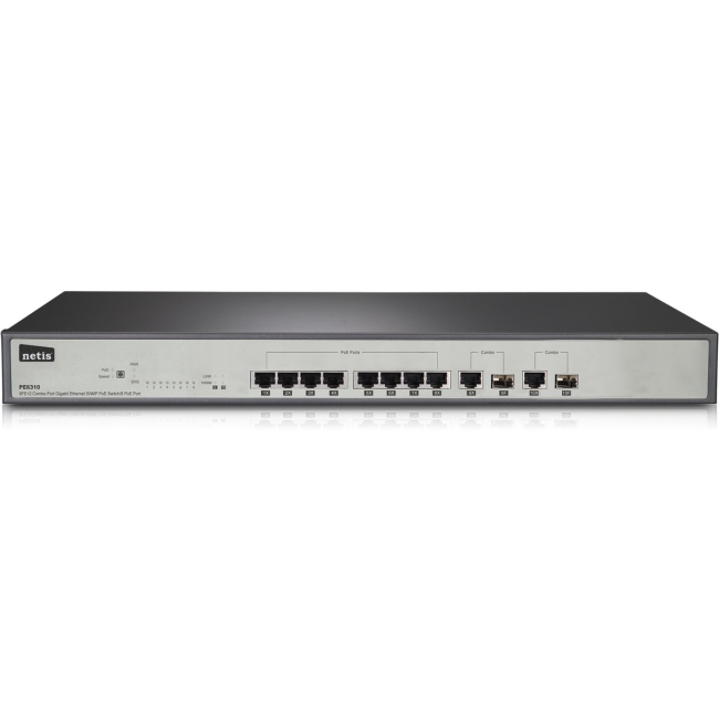 Netis 8FE+2 Combo-Port Gigabit Ethernet SNMP PoE Switch PE6310