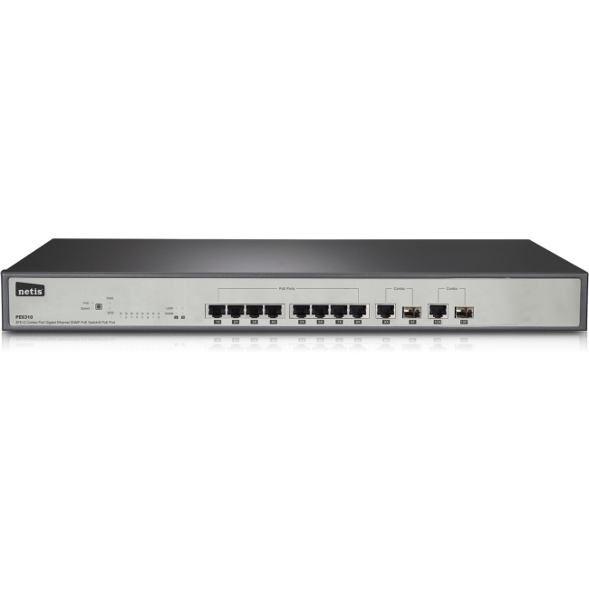 Netis 8FE+2 Combo-Port Gigabit Ethernet SNMP PoE Switch PE6310
