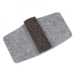 Master Caster Wrap Around Felt Floor Savers, Rectangular, 7.25w x 1d x 8h, Gray/Black, 16/Pack MAS88458 88458