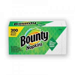 Bounty Quilted Napkins, 1-Ply, 12 1/10 x 12, White, 200/Pack, 8 Pack/Carton PGC96595CT 96595
