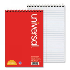 Universal Steno Books, Gregg Rule, 6 x 9, White Sheets, 80/Pad, Red Cover, 6 Pads/Pack UNV96920PK