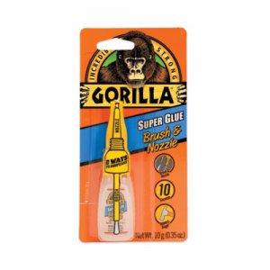 Gorilla Glue Super Glue with Brush and Nozzle Applicators, 0.35 oz, Dries Clear GOR7500101 7500101
