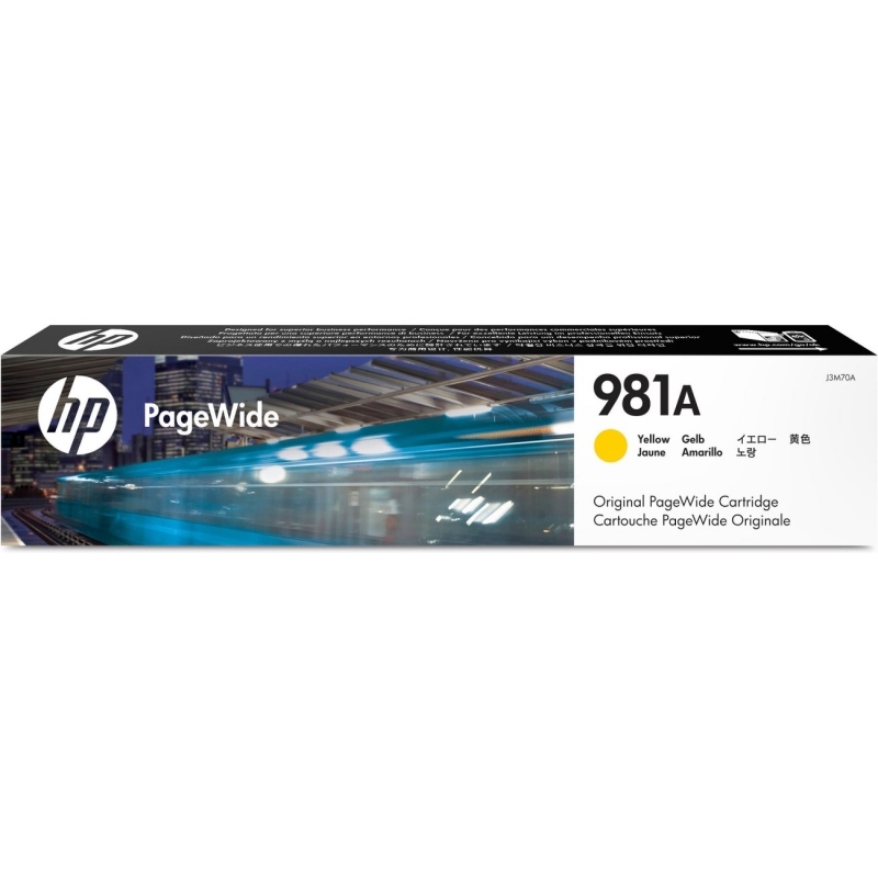 HP Yellow Original PageWide Cartridge 6000 Pages J3M70A HEWJ3M70A 981A