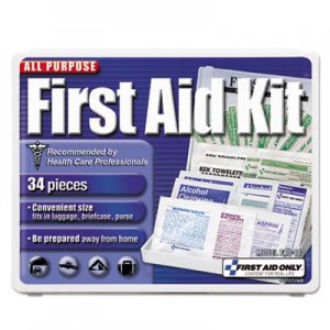 First Aid Only All-Purpose First Aid Kit, 34 Pieces, 3 3/4 x 4 3/4 x 1/2