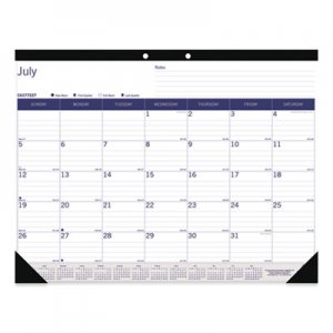 Blueline Academic Desk Pad Calendar, 22 x 17, White/Blue/Gray, 2021-2022 REDCA177227 CA177227