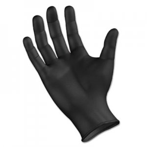 Boardwalk Disposable General Purpose Powder-Free Nitrile Gloves, M, Black, 4.4mil, 100/Box BWK396MBX