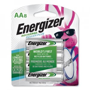 Energizer NiMH Rechargeable AA Batteries, 1.2V, 8/Pack EVENH15BP8 NH15BP-8