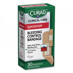 Curad QuickStop Flex Fabric Bandages, Assorted, 30/Box MIICUR5245V1 CUR5245