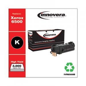 Innovera Remanufactured Black High-Yield Toner, Replacement for Xerox 6500 (106R01597), 3,000 Page-Yield IVR6500B