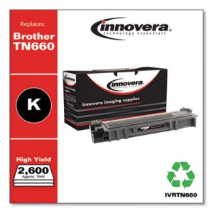 Innovera Remanufactured Black High-Yield Toner, Replacement for Brother TN660, 2,600 Page-Yield IVRTN660