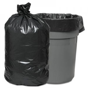 Boardwalk Waste Can Liners, 60gal, 38 x 58, .95mil, Gray, 25 Bags/Roll, 4 Rolls/CT BWK528 H7658TGKR01