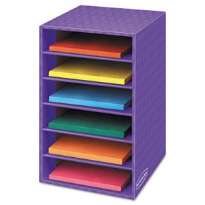 Bankers Box Vertical Classroom Organizer, 6 shelves, 11 7/8 x 13 1/4 x 18, Purple FEL3381201 3381201