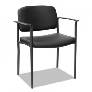 Alera Sorrento Series Stacking Guest Chair, Faux Leather, Black, 2/Carton ALEUT6816