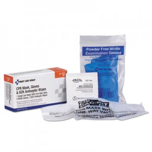 First Aid Only CPR Mask with Gloves and Wipes, 2 Gloves, 2 Wipes FAO21008 21-008-001