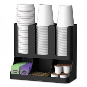 Mind Reader Flume Six-Section Upright Coffee Condiment/Cup Organizer, Black, 11.5 x 6.5 x 15 EMSUPRIGHT6BLK UPRIGHT6BLK