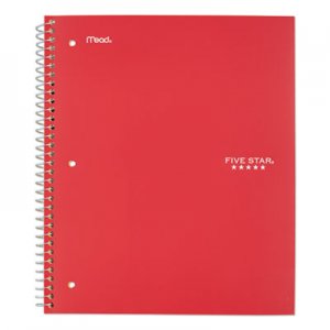 Five Star Wirebound Notebook, 1 Subject, Medium/College Rule, Red Cover, 11 x 8.5, 100 Sheets MEA72053 72053