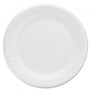 Dart Concorde Non-Laminated Foam Plates, 9"Diameter, White, 125/Pack DCC9PWCRPK 9PWCR