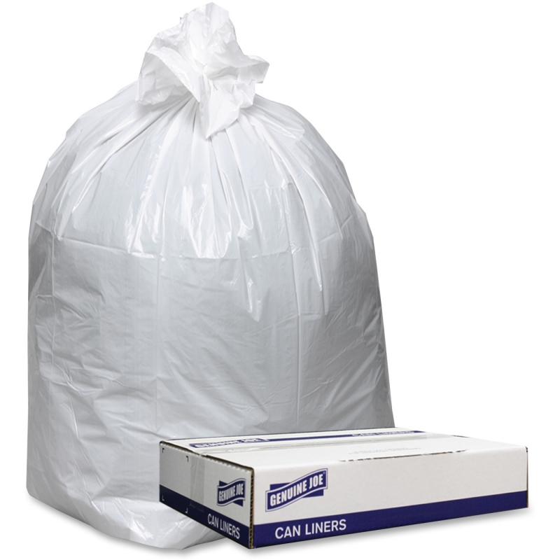 Genuine Joe Extra Hvy-duty White Trash Can Liners 3858W GJO3858W