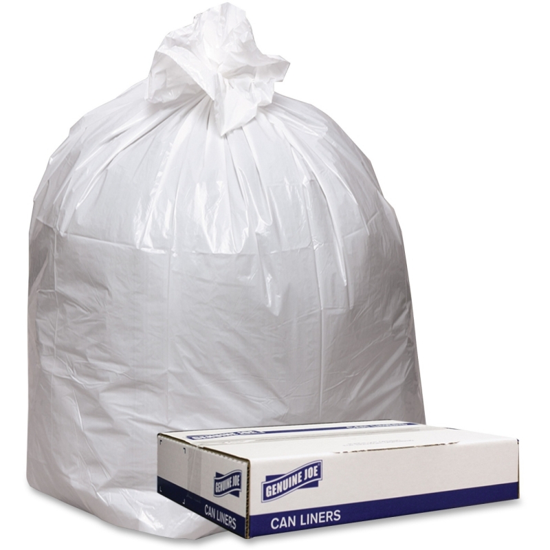 Genuine Joe Extra Heavy-duty White Trash Can Liners 4347W GJO4347W
