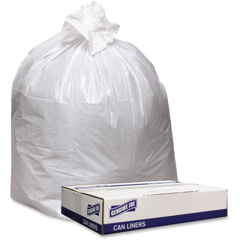 Genuine Joe Extra Heavy-duty White Trash Can Liners 4046W GJO4046W