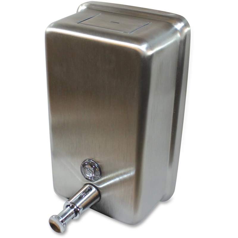 Genuine Joe Stainless Vertical Soap Dispenser 85134CT GJO85134CT