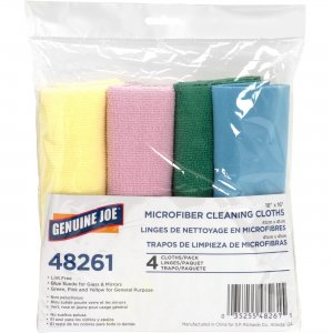 Genuine Joe Color-coded Microfiber Cleaning Cloths 48261CT GJO48261CT