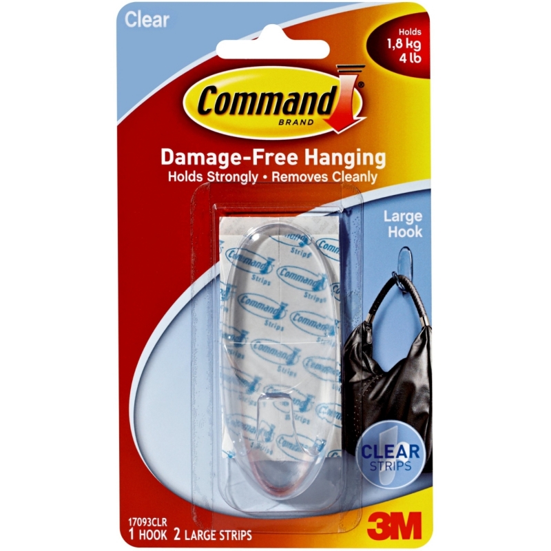 Command Large Clear Hanging Hooks 17093CLRES MMM17093CLRES