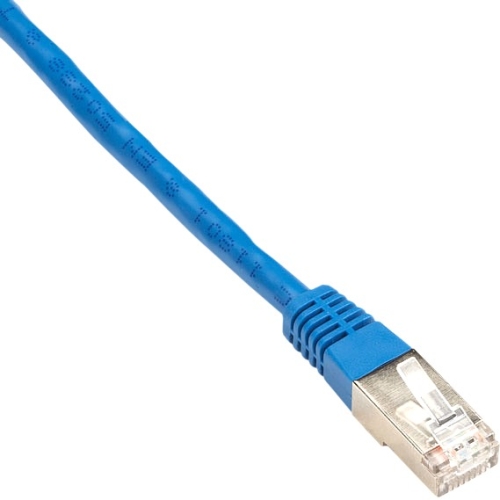 Black Box Cat6 250-MHz Shielded, Stranded Cable SSTP (PIMF), PVC, Blue, 1-ft. (0.3-m) EVNSL0272BL-0001