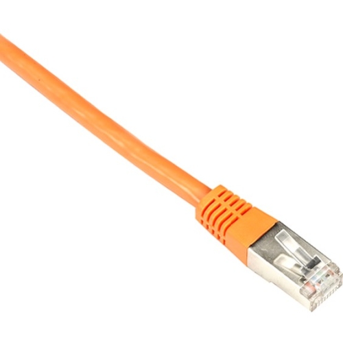 Black Box Cat6 250-MHz Shielded, Stranded Cable SSTP (PIMF), PVC, Orange, 3-ft. (0.9-m) EVNSL0272OR-0003