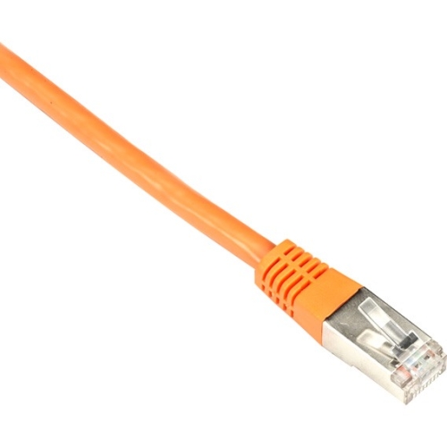 Black Box Cat6 250-MHz Shielded, Stranded Cable SSTP (PIMF), PVC, Orange, 15-ft. (4.5-m) EVNSL0272OR-0015