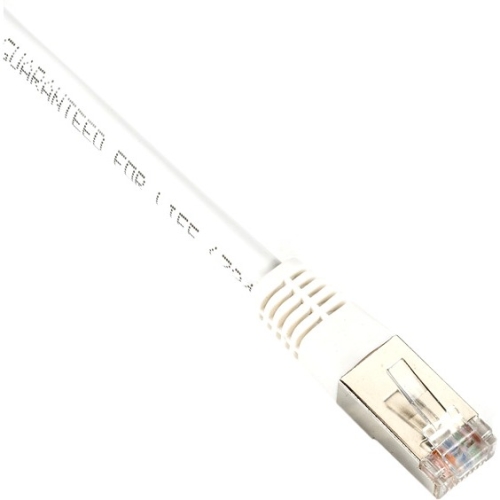 Black Box Cat5e 350-MHz, Shielded, Solid Backbone Cable (FTP), PVC, White, 6-ft. (1.8-m) EVNSL0505MS-0006