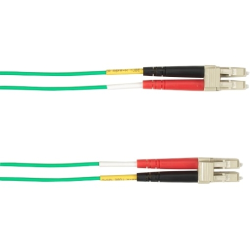 Black Box 5-m, LC-LC, 50-Micron, Multimode, PVC, Green Fiber Optic Cable FOCMR50-005M-LCLC-GN